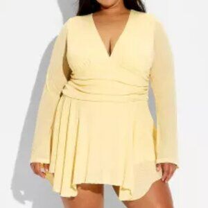 Festival Ready Yellow Lacy Romper